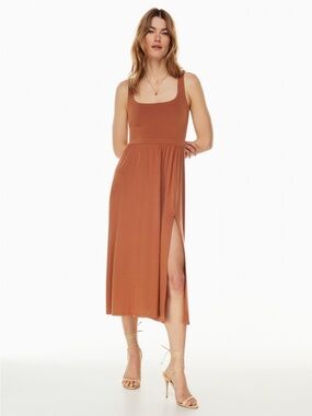 Aritzia Wilfred Market midi dress in Rust XXS